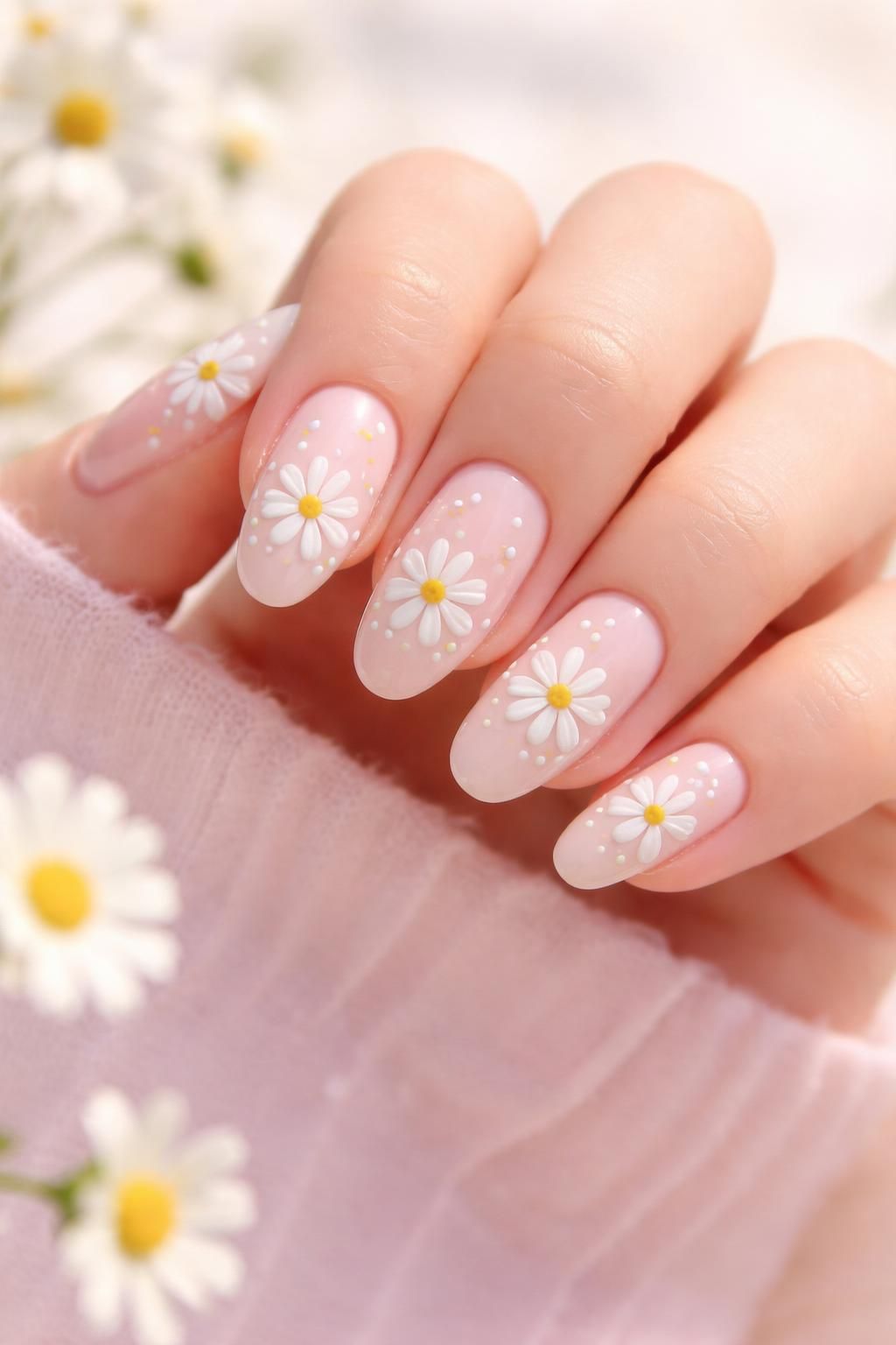 discover charming daisy-inspired nail art designs that add a fresh and cheerful touch to your style. perfect for brightening up any look with floral elegance.