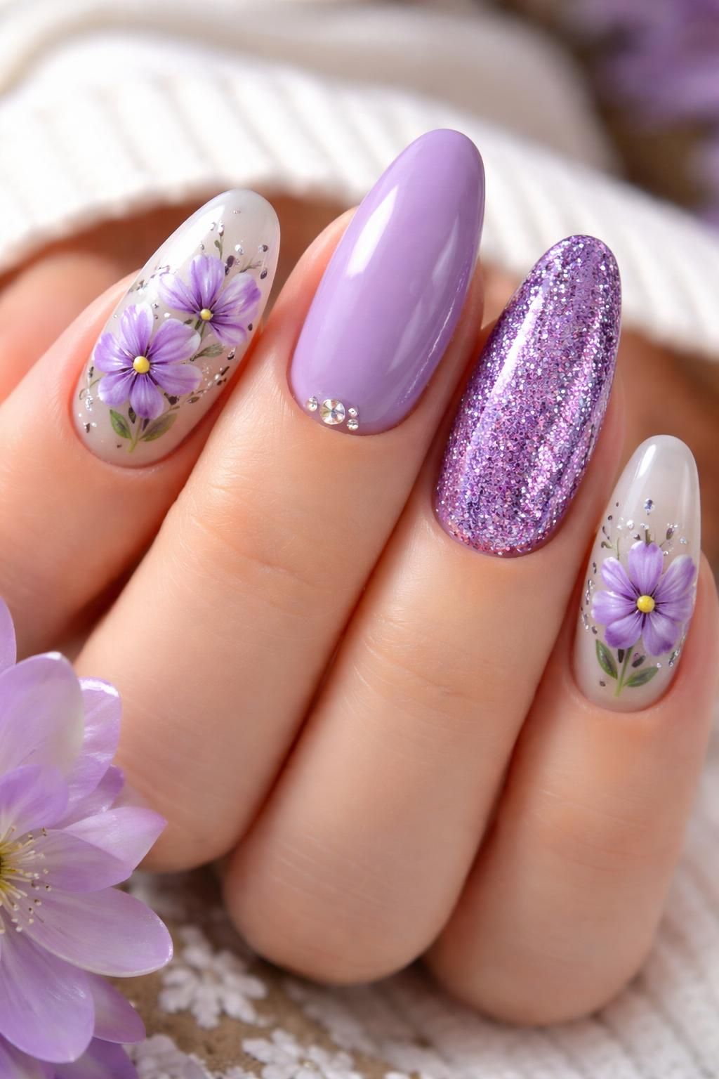 discover chic purple nail designs perfect for celebrating the vibrant spring season with style and elegance.