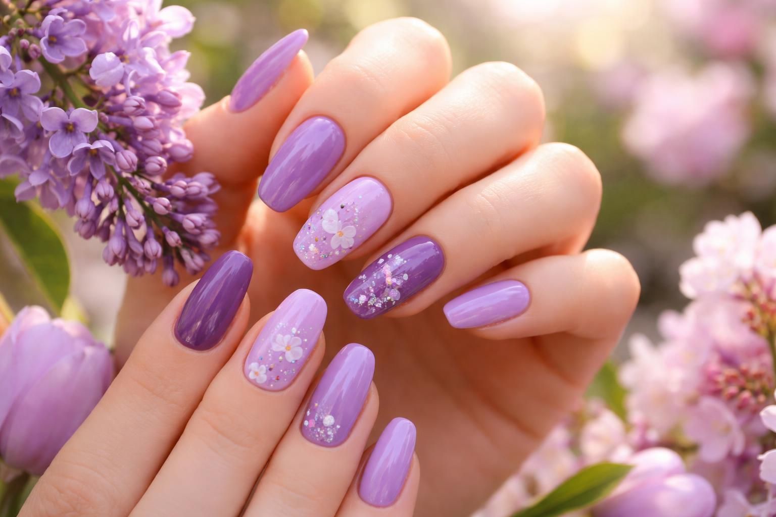 discover chic purple nail designs perfect for celebrating the vibrant spring season in style and elegance.