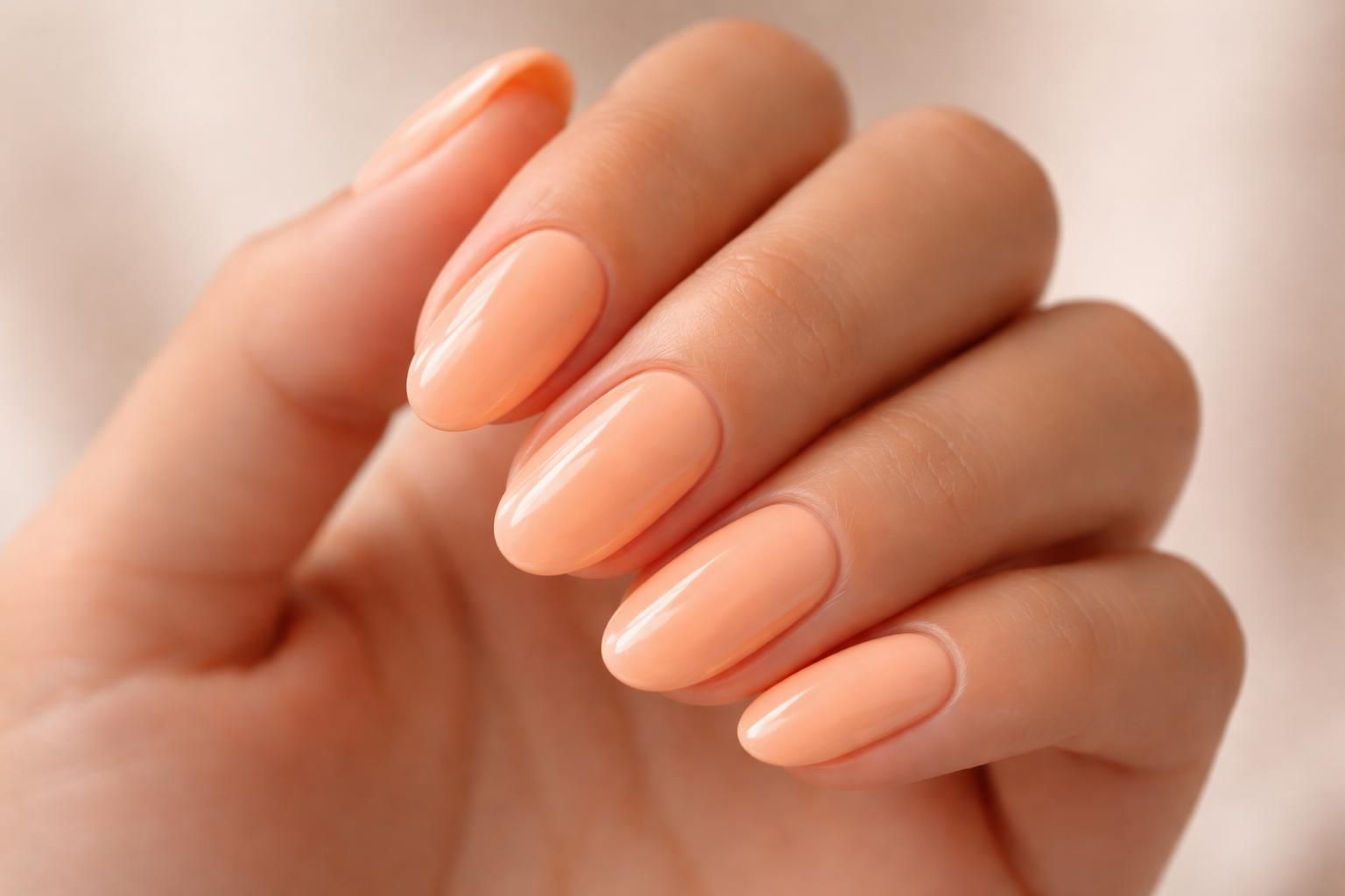 discover the elegant charm of pastel orange nails, blending chic subtlety with a refreshing pop of color for a stylish and sophisticated look.