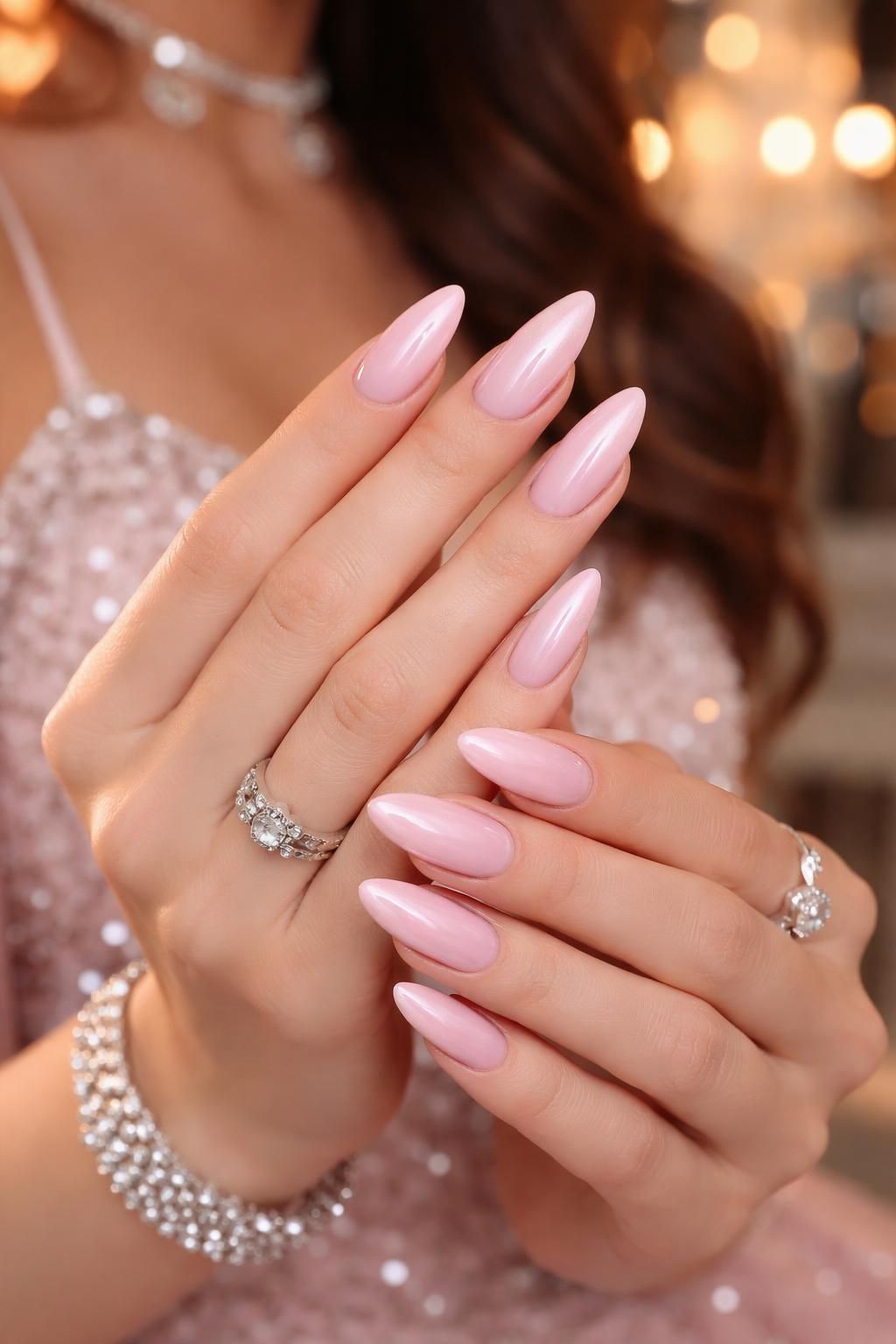 discover elegant pink nail designs perfect for your prom night. shine bright with stylish, chic, and trendy pink nail art to complement your special evening.