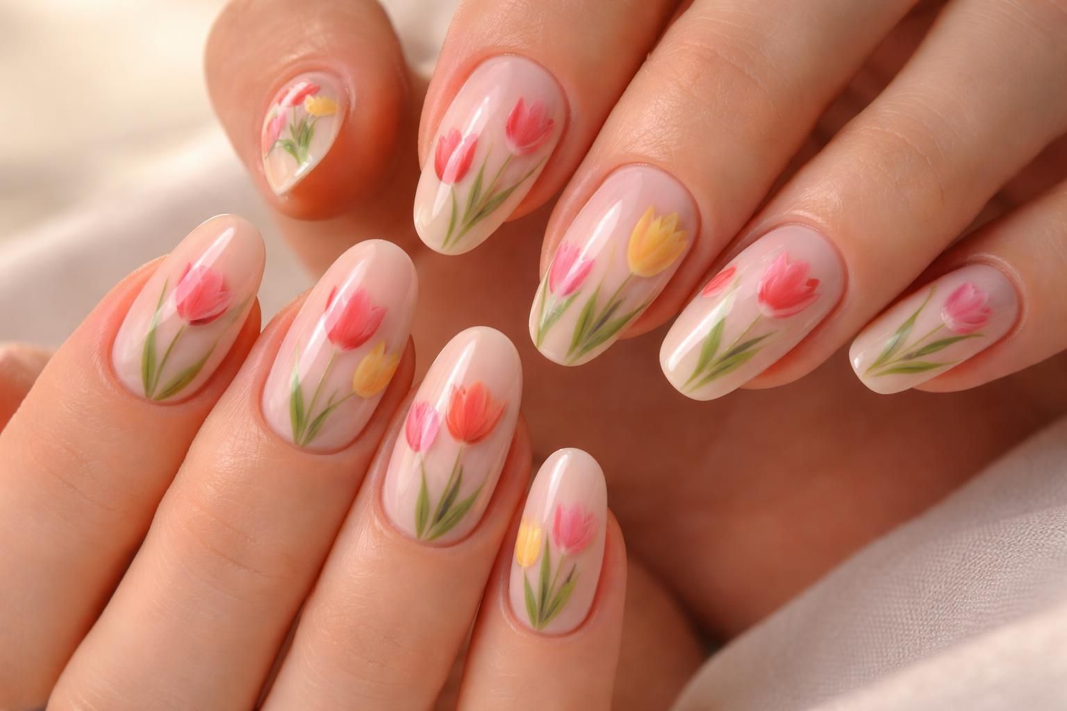discover elegant tulip-inspired nail art designs that add a fresh and vibrant touch to your style. perfect for brightening your look with floral charm.