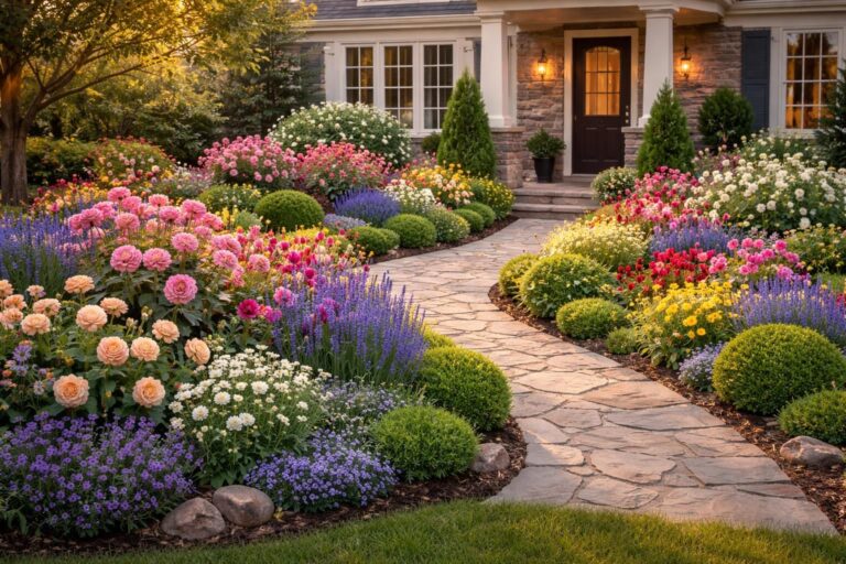 discover expert tips to create enchanting front garden flower beds that enhance your home's curb appeal with vibrant colors and charming designs.