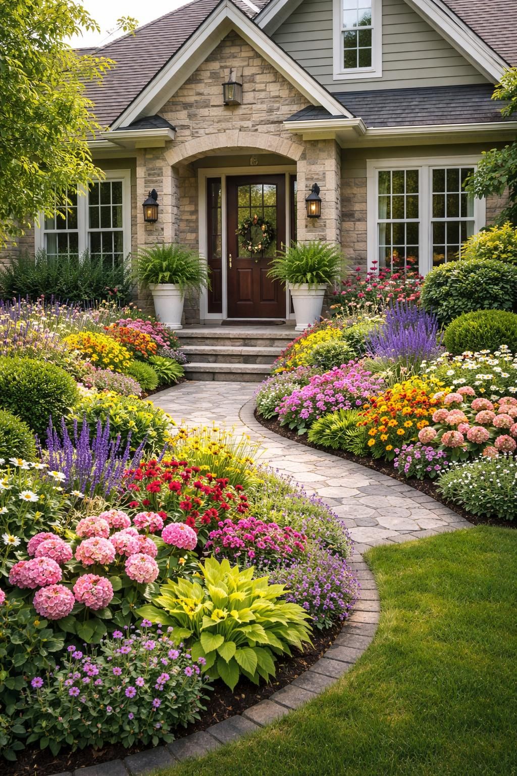 discover tips and ideas to enhance your home's curb appeal with beautiful front yard flower beds that create a welcoming and vibrant entrance.