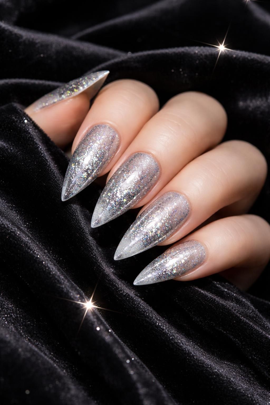 get ready to dazzle on prom night with stunning silver nails that shine bright and complete your perfect look. discover elegant and eye-catching nail designs for a memorable evening.