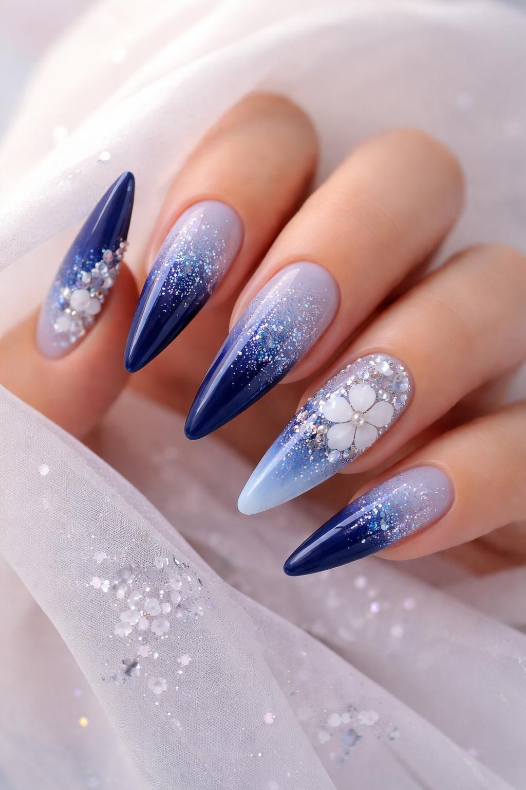 discover stunning blue shades to create the perfect prom nails and make a lasting impression on your special night.