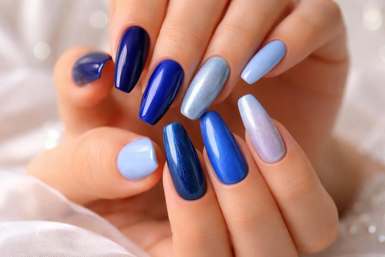 discover stunning blue shades to create the perfect prom nails. elegant, vibrant, and trendy nail designs to make your prom night unforgettable.