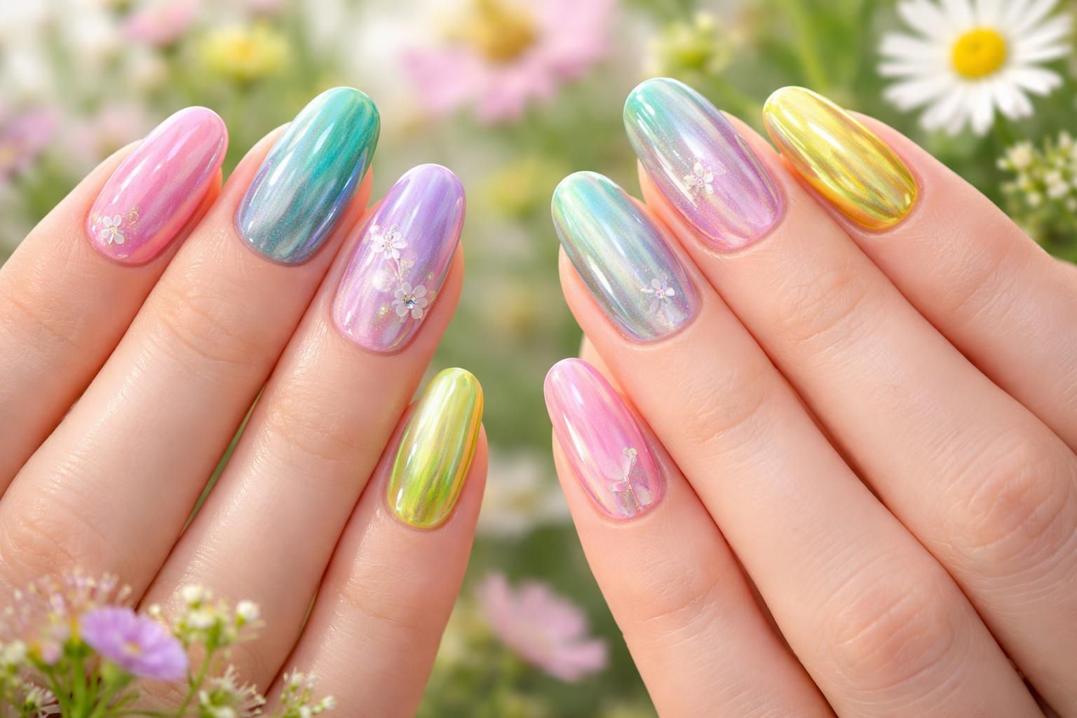 discover vibrant spring chrome nail designs that will brighten your season with bold, shimmering colors and stylish patterns perfect for a fresh, eye-catching look.