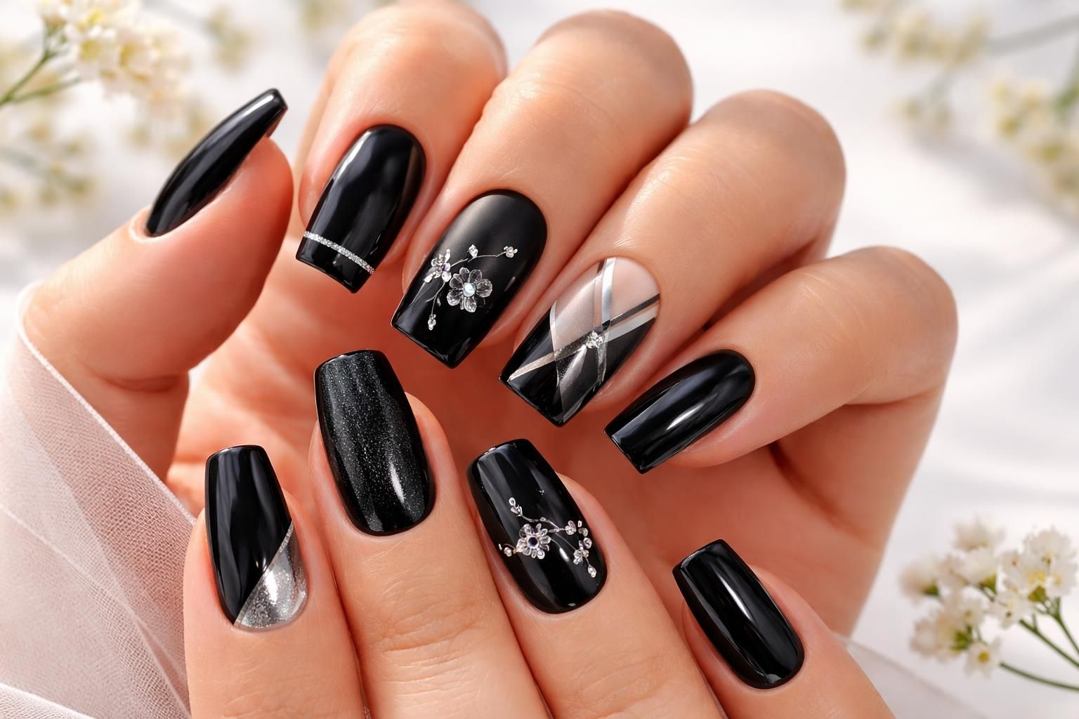 discover chic and edgy black spring nail designs with our ultimate guide. from bold patterns to elegant styles, find inspiration to elevate your nails this season.