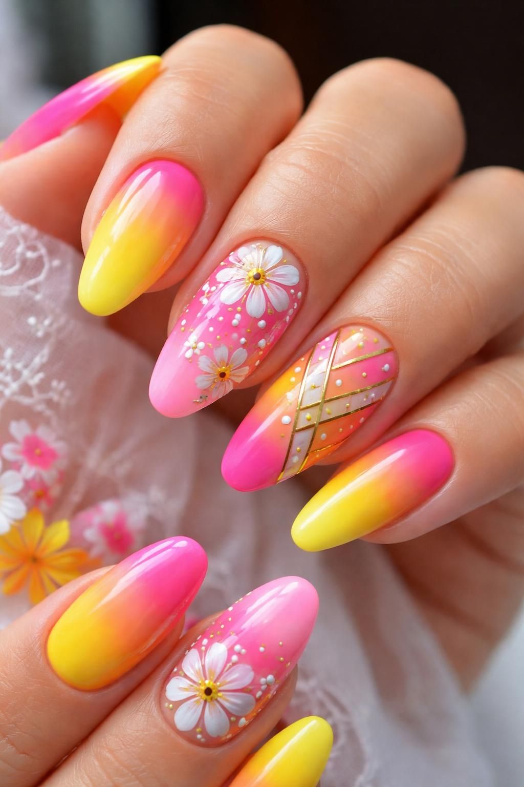 discover the chic and vibrant world of pink and yellow nail art, blending bold colors and stylish designs to brighten your look.