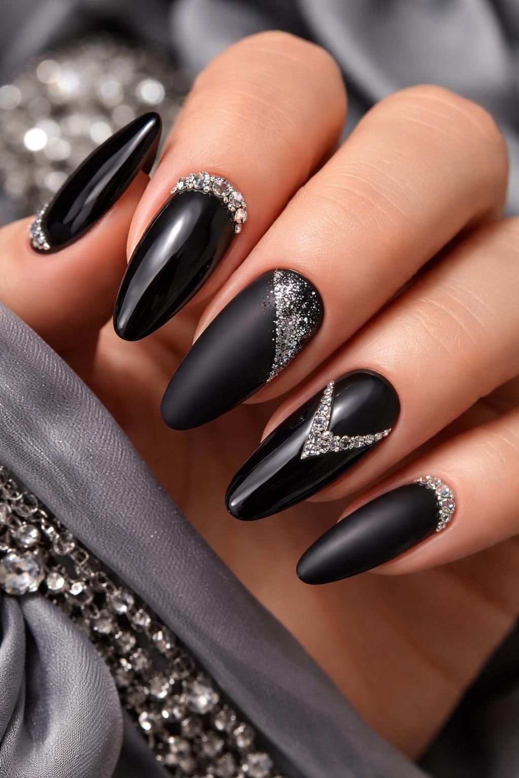 discover elegant black nail designs perfect for prom night glamour. stylish, chic, and sophisticated looks to complement your stunning prom outfit.