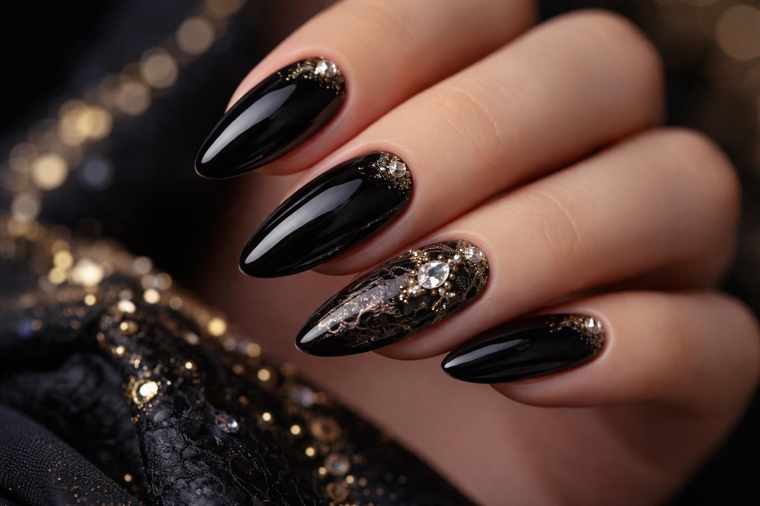 discover elegant black nail designs perfect for prom night glamour. stylish, chic, and sophisticated looks to complete your special evening.