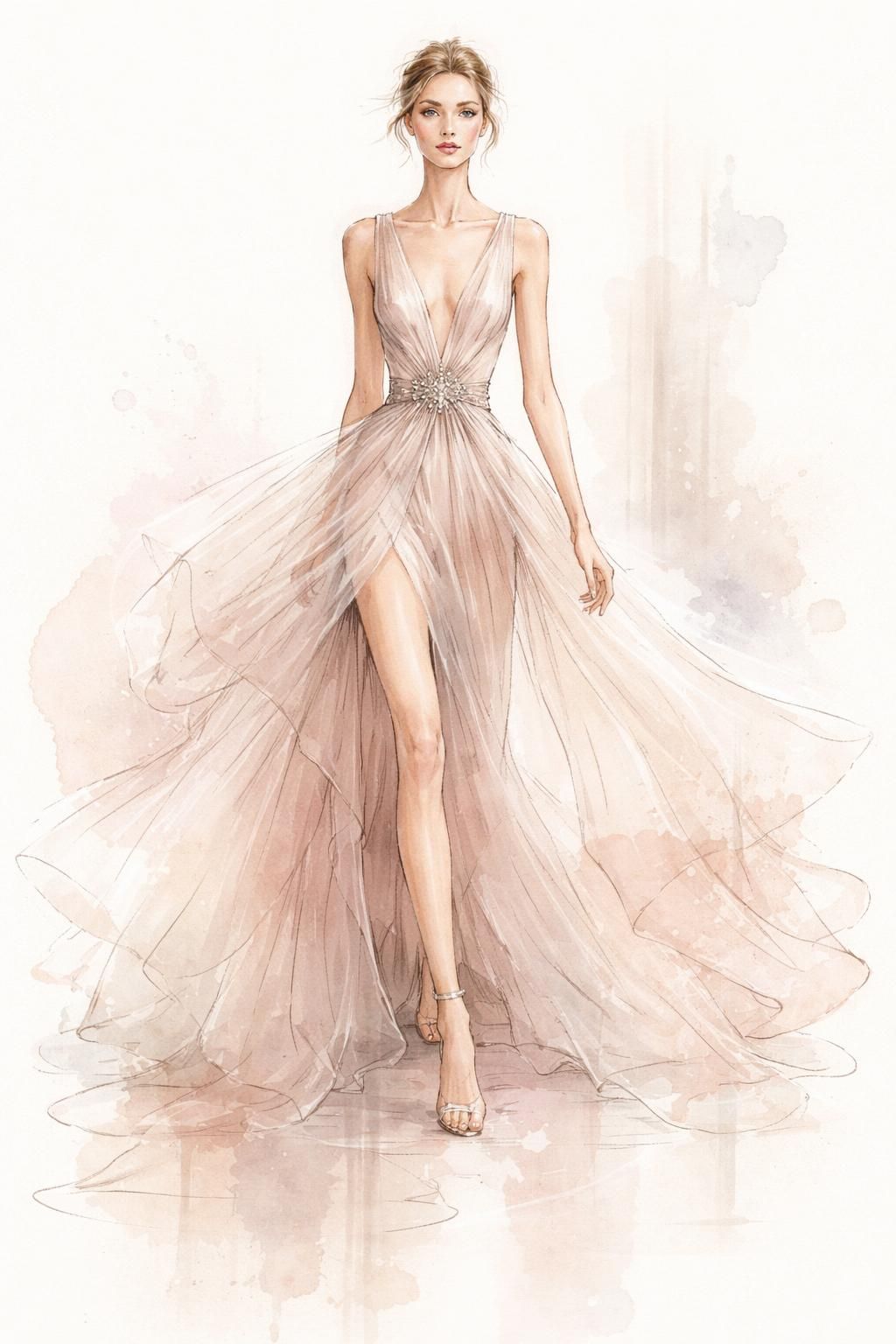 explore the world of fashion with elegant dress concepts, showcasing a captivating journey through detailed fashion illustration sketches that inspire style and creativity.