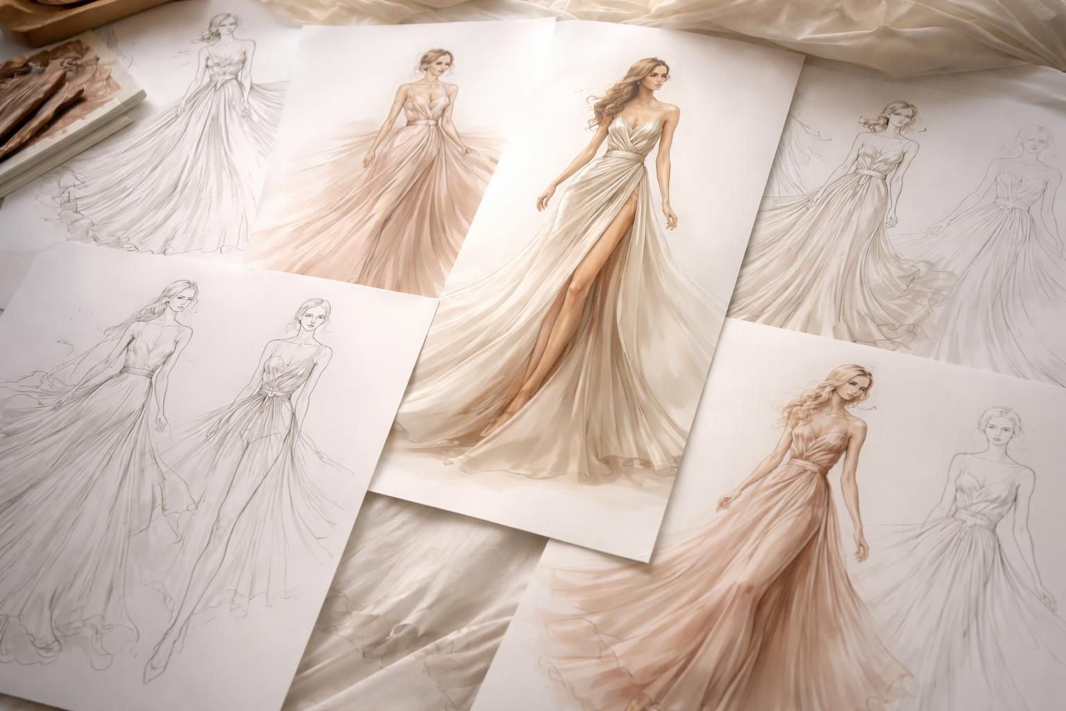 explore the world of fashion with 'elegant dress concepts,' featuring a captivating journey through exquisite fashion illustration sketches that inspire style and creativity.